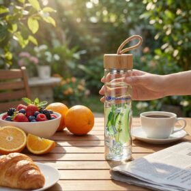 Wasserflasche im Alltag